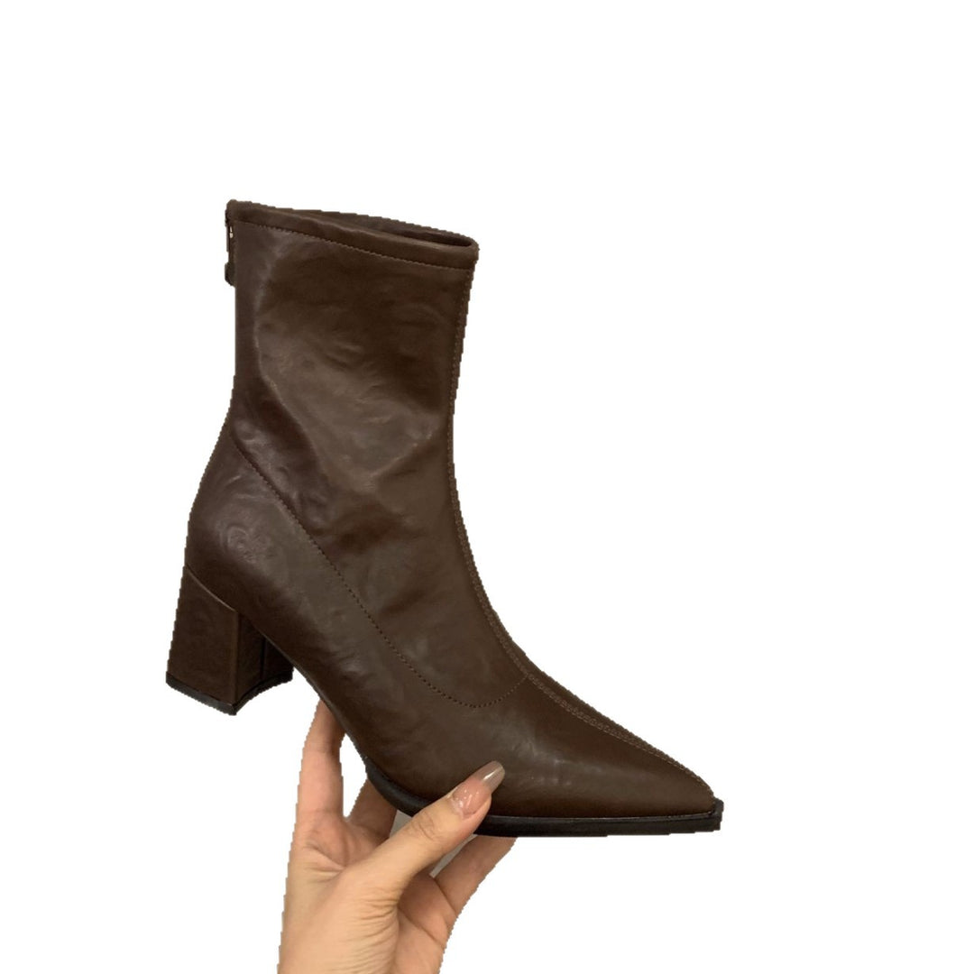 Damen Modische Stiefeletten Drune