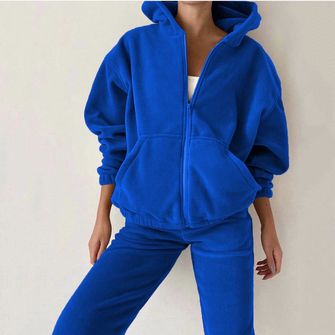 Damen nan oversized Kapuzenpullover-Set mit Cargo-Jogginghose Drune
