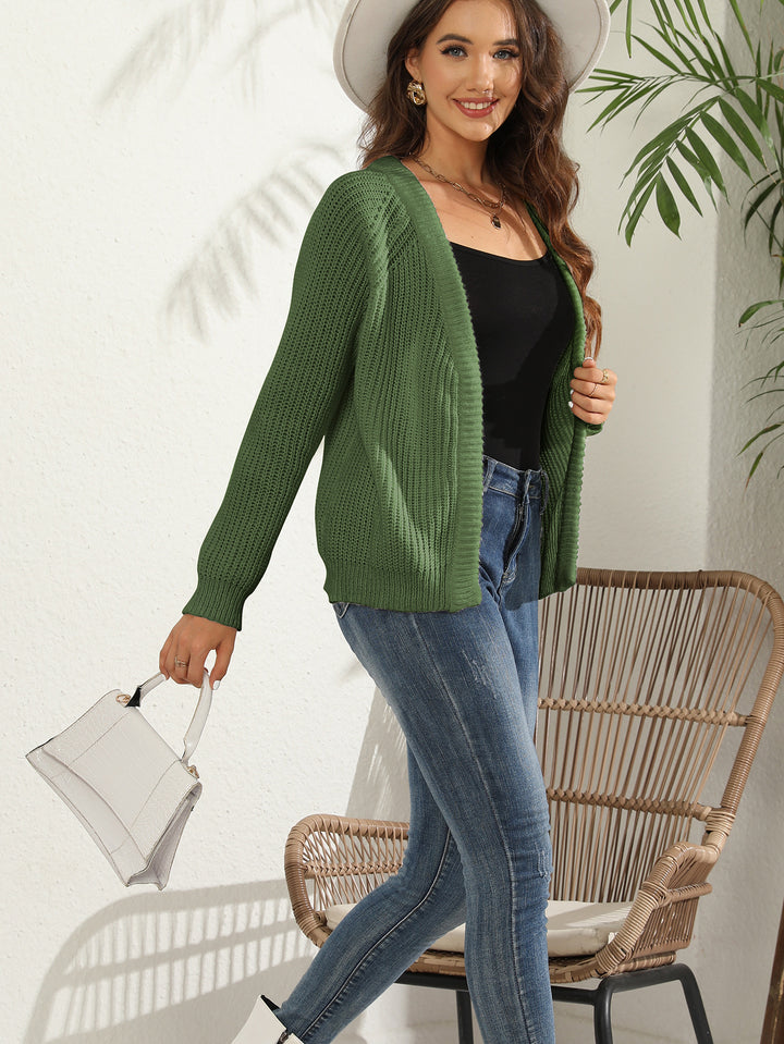 Damen Grobstrick Cardigan mit lässiger Passform und offenen Front Drune