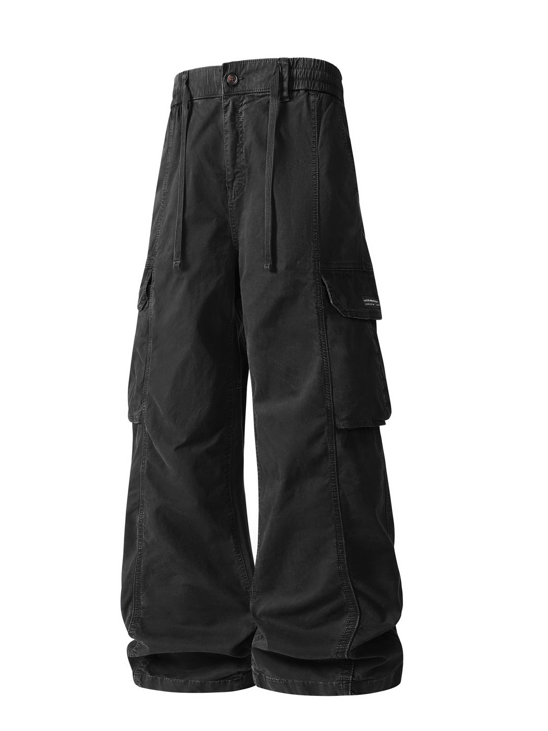 Herren Weite Utility-Cargo-Bermuda mit Elastikbund und Multifachtaschen Drune
