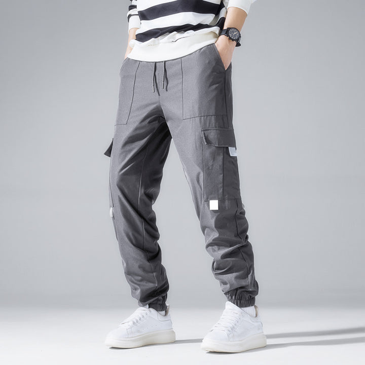Herren Multifunktionale Cargo-Jogginghose mit Klapp‑ und Gurt-Details Drune