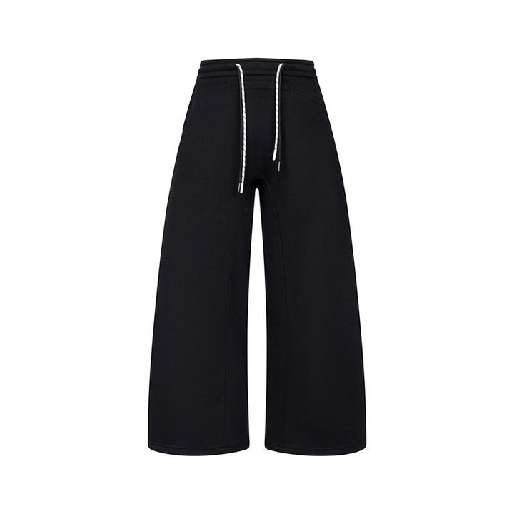 Damen Culotte-Sweatpants mit hohem Bund, Kordelzug und weitem Bein Drune