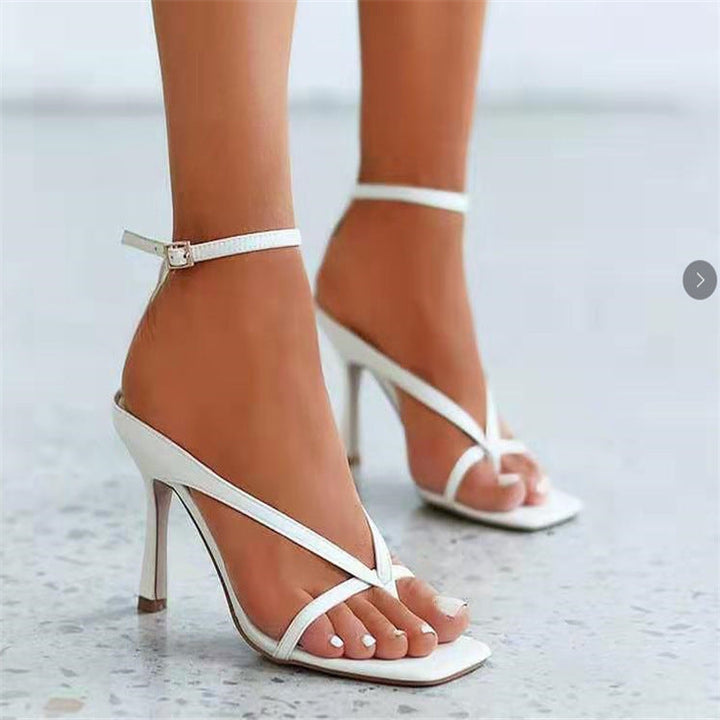 Damen High-Heel Sandalen mit elegantem Schnallenverschluss und modischem Riemendesign Drune