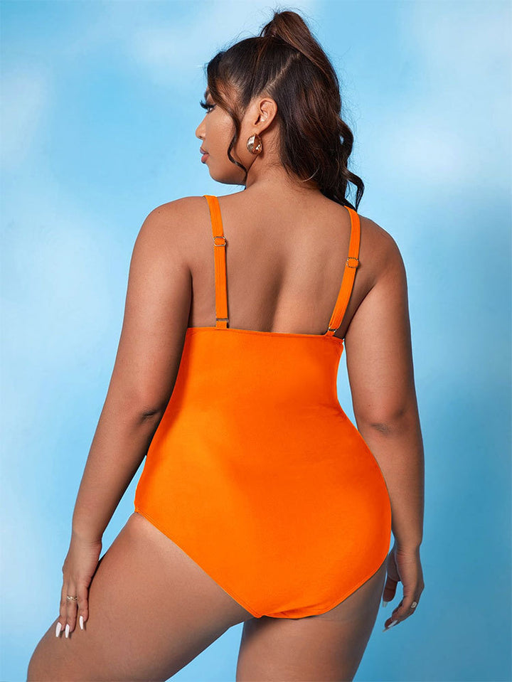 Damen Einteiliger Badeanzug mit stylischem Wickelschnitt und trendigen Cut-Out Drune