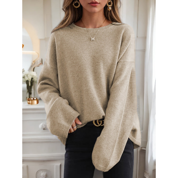 Damen Bequemer Strickpullover mit lässigem Schnitt und weitem Arm Drune