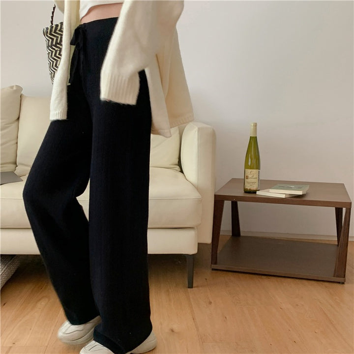 Damen Elegante weite Strickhose Drune