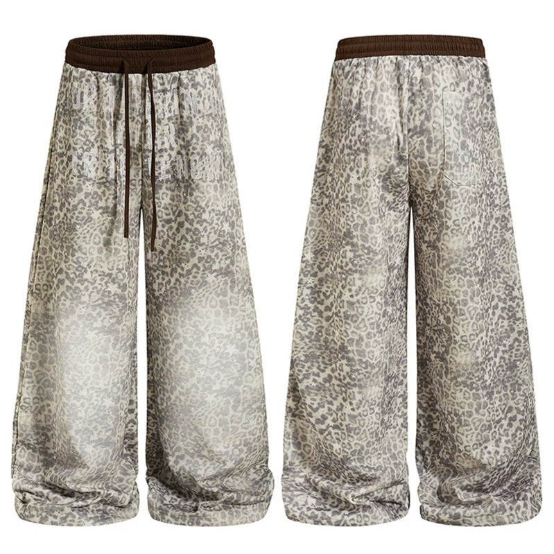 Damen Weite Palazzo-Loungehose mit Tunnelzugbund und elastischem Komfortbund Drune