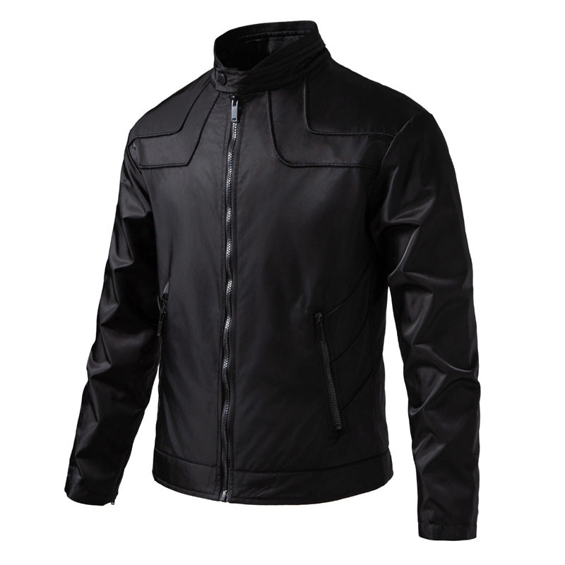 Herren Stylische Übergangsjacke mit hohem Stehkragen Drune