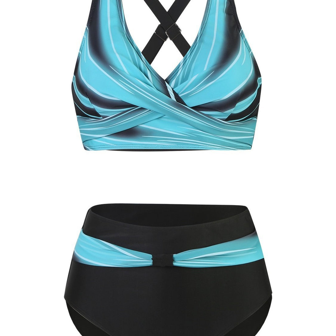 Damen Hochtaillierter Sport-Bikini mit elegantem Rückenschnitt Drune