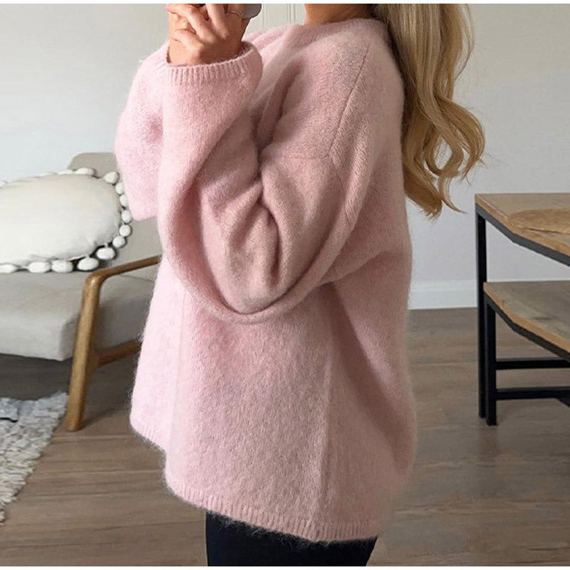 Damen Kuscheliger Oversized Pullover mit weitem Schnitt Drune