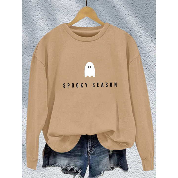 Damen Sweatshirt mit lässigem Gruselmotiv und weichem Innenfleece Drune