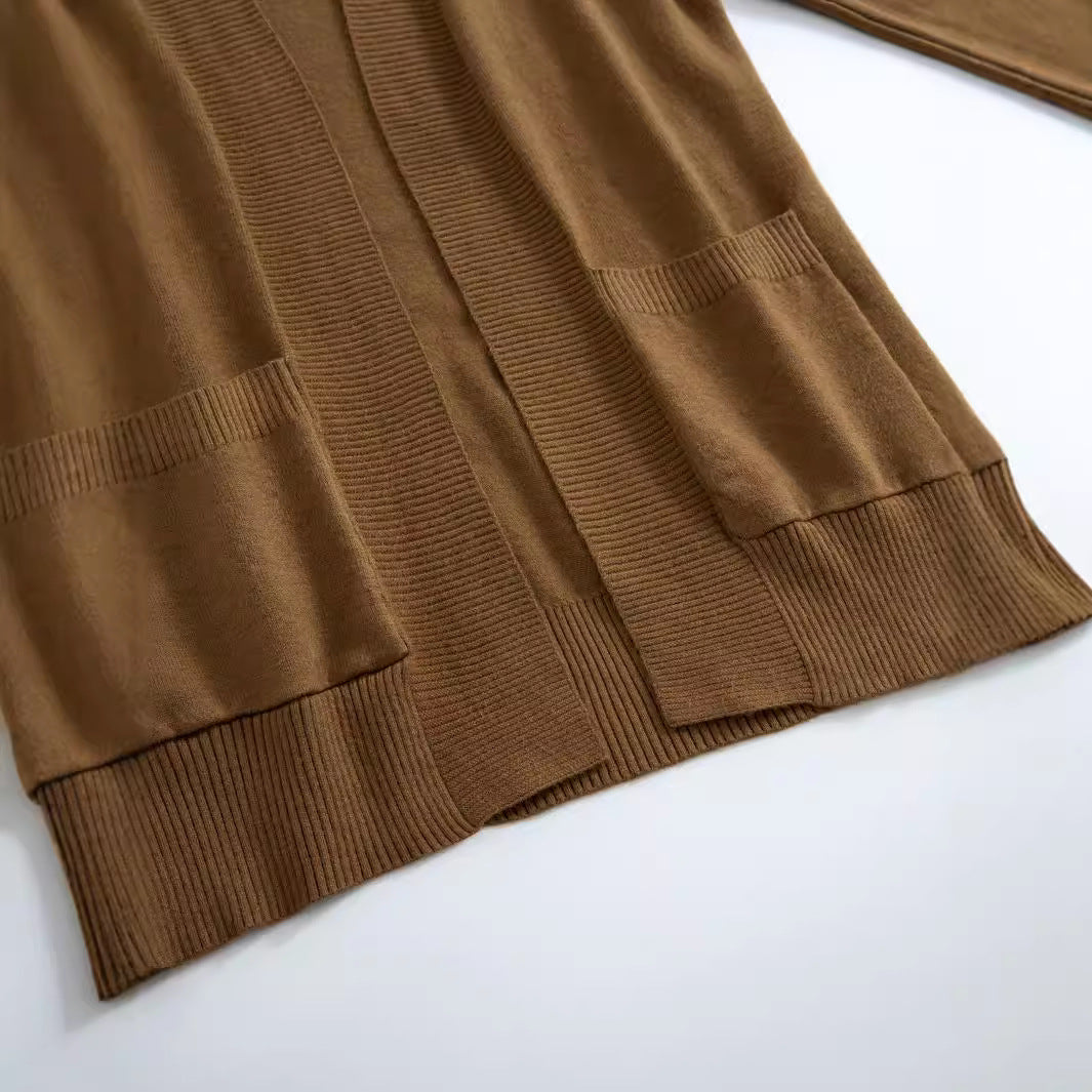 Damen Strickjacke mit strukturiertem Design und praktischen Taschen Drune