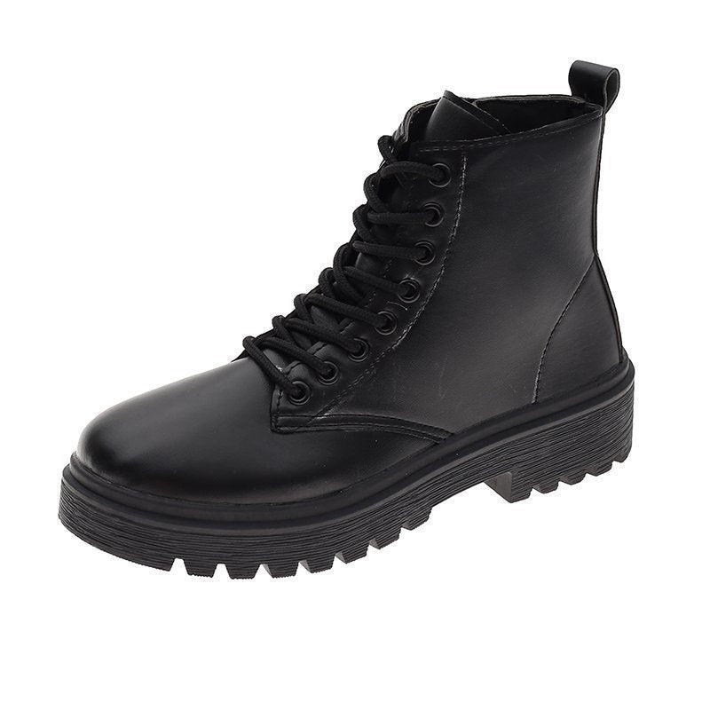 Damen modische Schnürstiefeletten mit robustem Profil Drune