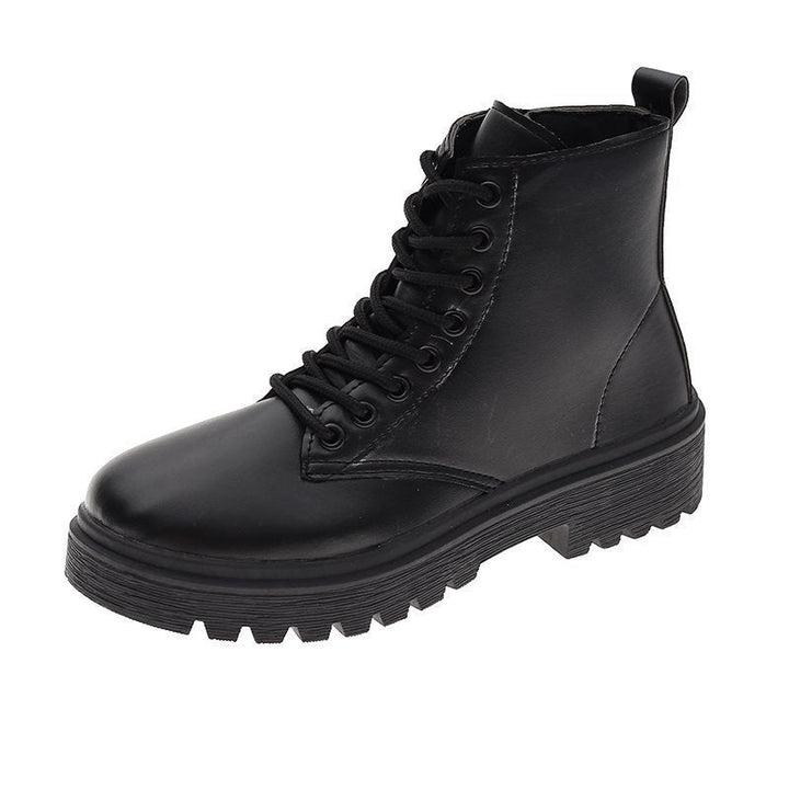 Damen modische Schnürstiefeletten mit robustem Profil Drune