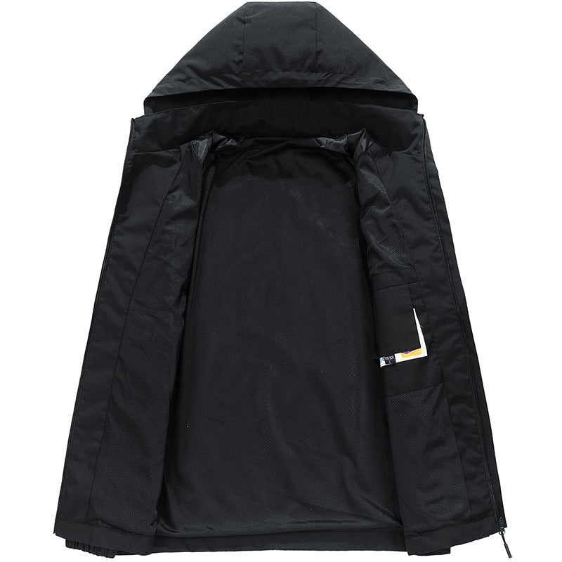 Herren Leichte Funktionsjacke mit verstellbarer Kapuze Drune