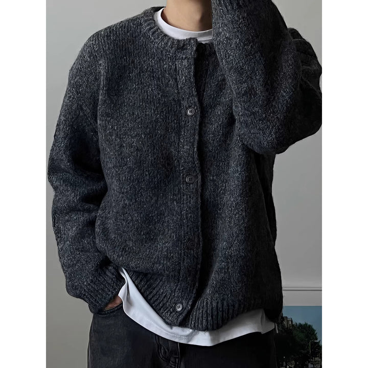 Herren Elegante Knopfleiste Strickjacke Drune