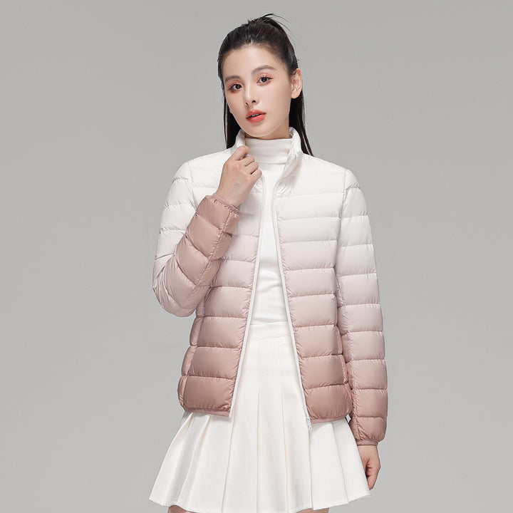 Damen ultraleichte Kapuzen-Steppjacke mit kompaktem Packmaß und windabweisender Hülle Drune