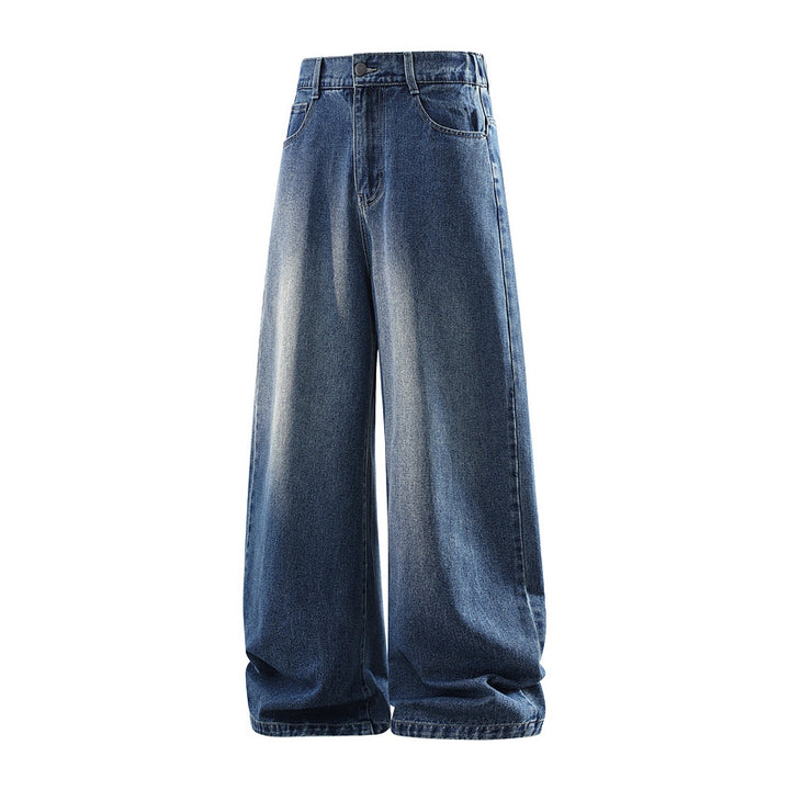 Damen Weite Jeanshose mit hohem Bund, elastischem Taillenbund und Baggy‑Silhouette Drune
