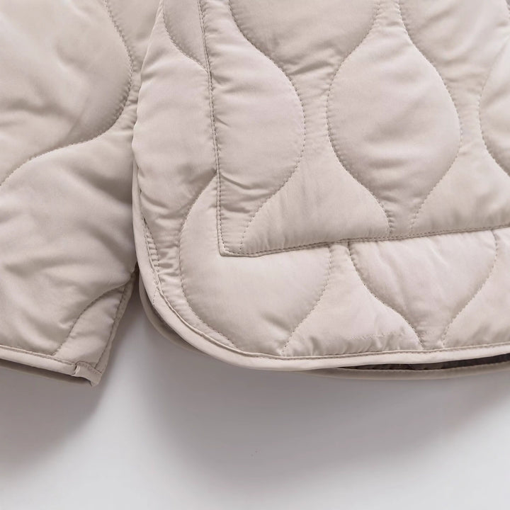 Damen gestepptes Übergangsjacke mit seitlichen Taschen und modernem Schnitt Drune