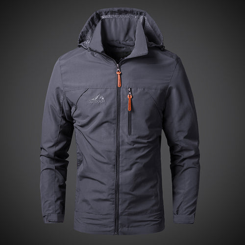 Herren Leichte Outdoor-Jacke mit verstellbarer Kapuze Drune