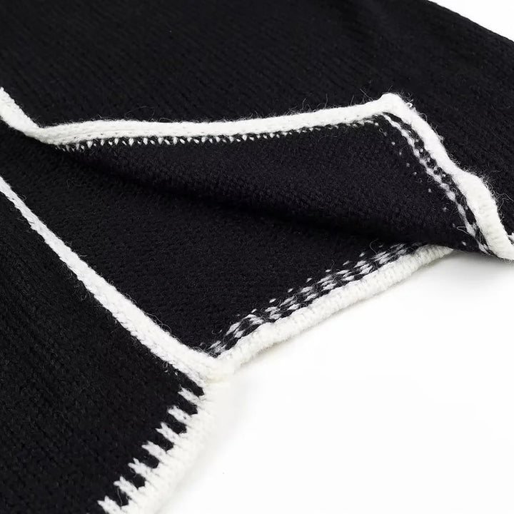 Damen nan oversized Strickcardigan mit kontrastziernähten und offener Front Drune