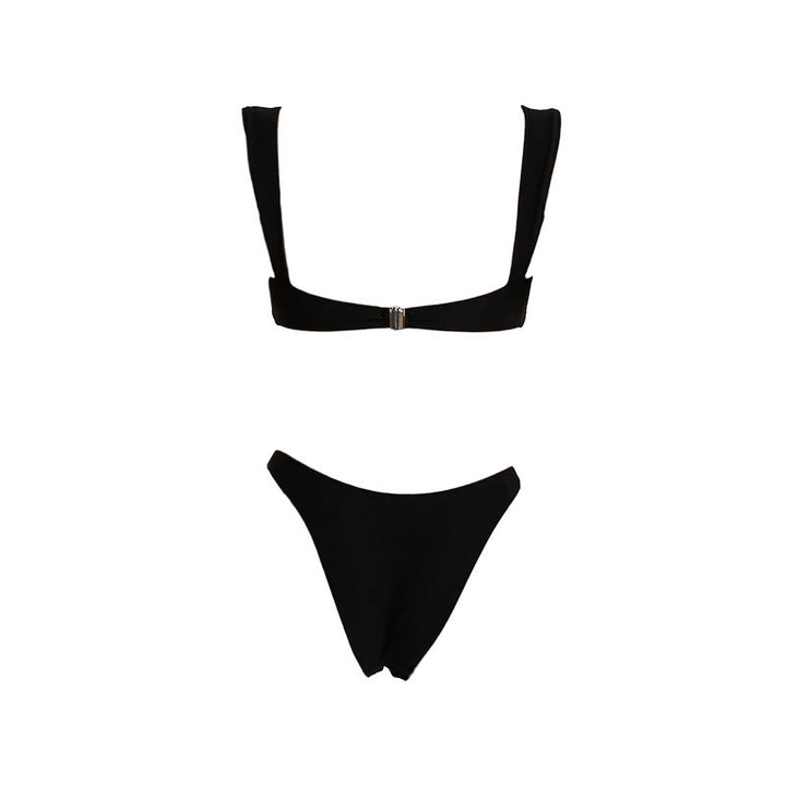 Damen Bikini mit eleganten Ringen und hohem Beinausschnitt Drune