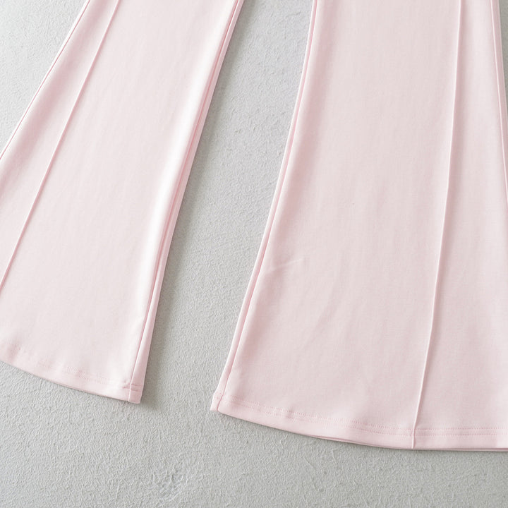 Damen flared Loungehose mit hohem Bund und praktischen Seitentaschen Drune