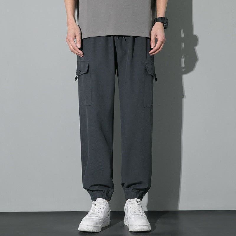 Herren Weite Relaxed-Cargo-Freizeithose mit Tunnelzugbund & Multifunktions‑Taschen Drune