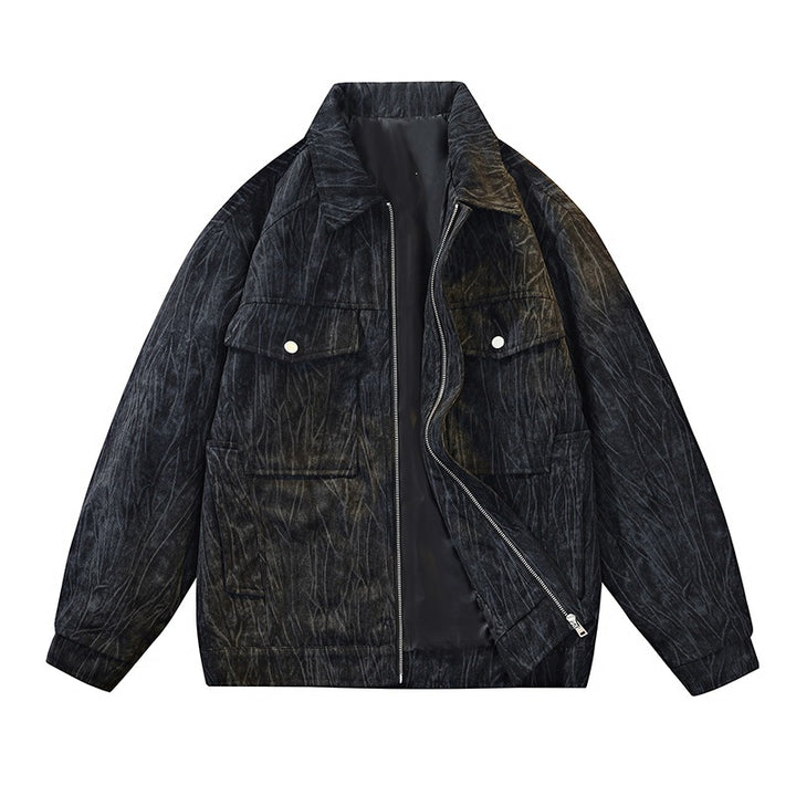 Herren Coole Utility-Jacke mit aufwendig strukturiertem Stoff Drune