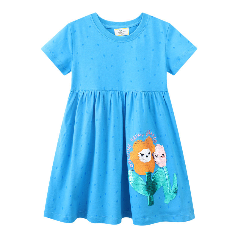 Mädchen Freizeitkleid mit fröhlichem Tiermotiv Drune