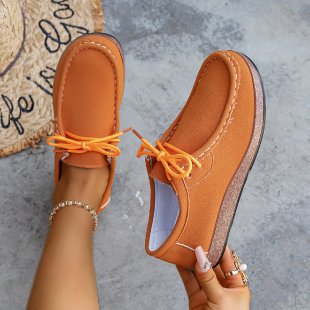 Damen Mokassins mit elastischen Schnürdetails und rutschfester Sohle Drune