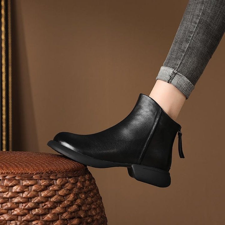 Damen Elegante Ankle Boots mit Reißverschluss Drune