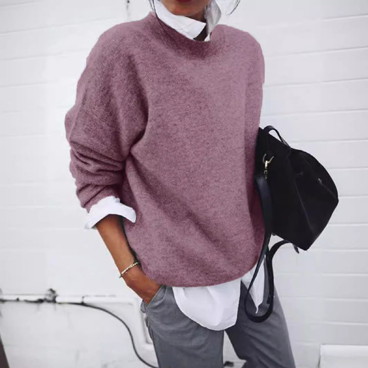 Damen Oversize Kuscheliger Strickpullover mit Lockere Passform, Fallenden Schultern und Mohair-Look Drune