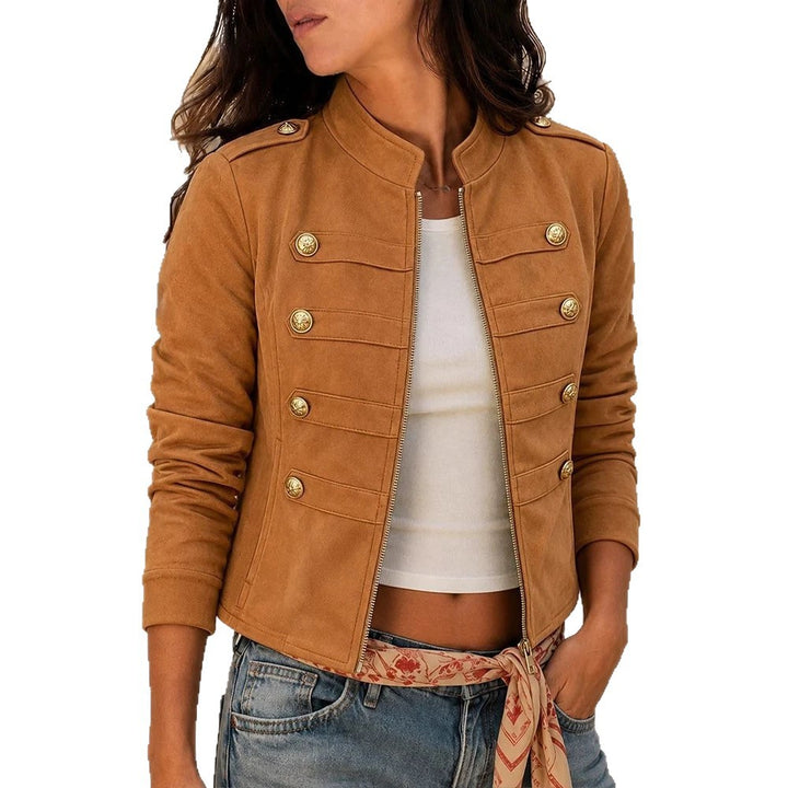 Damen Stylische Jacke im Militärstil Drune