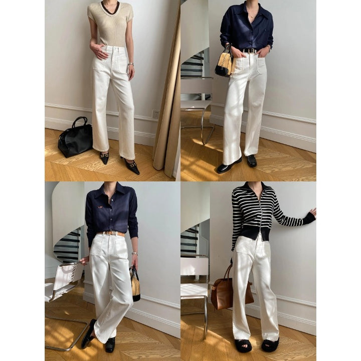 Damen lässige Baumwollhemdbluse mit offenen Knöpfen und eleganter Passform Drune
