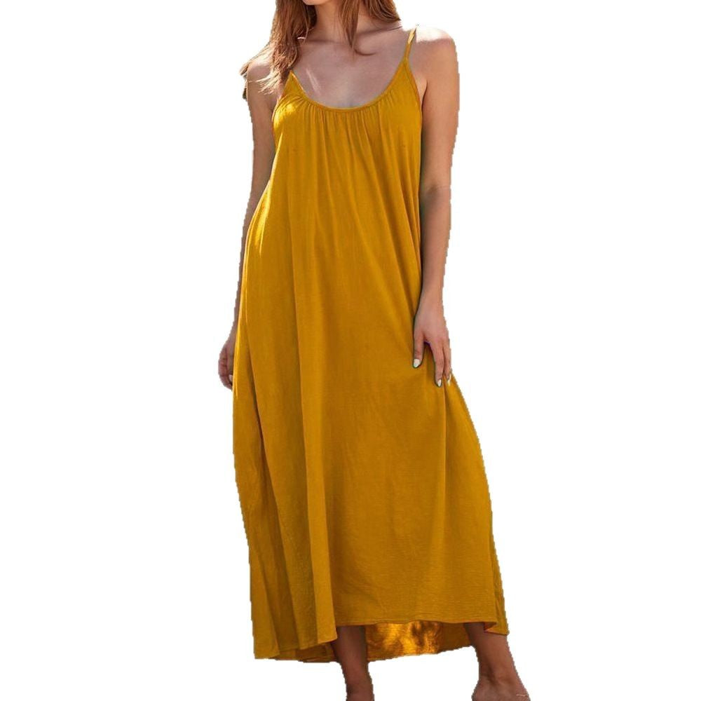 Damen Maxi-Kleid mit trägerloser Passform und luftiger Silhouette Drune