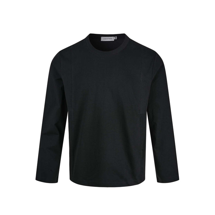 Unisex Technisches Langarmshirt mit Rundhalsausschnitt und nahtiertem Paneeldetail Drune