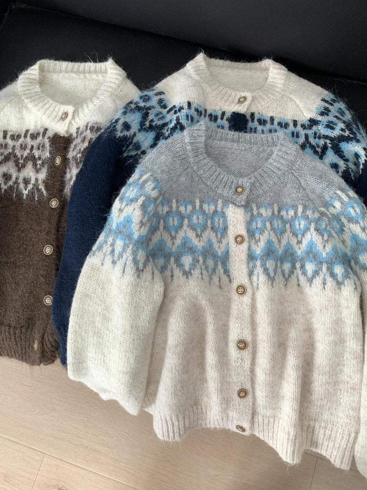 Damen Kuschelige Strickjacke Drune
