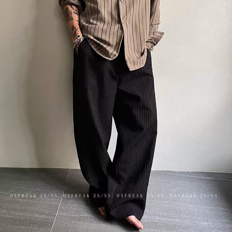 Herren Elegante Streifenhose Drune