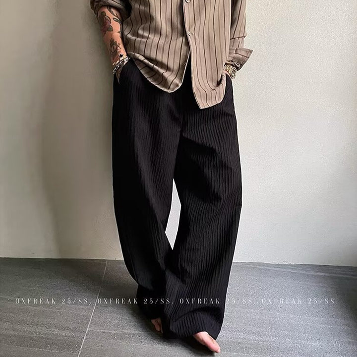 Herren Elegante Streifenhose Drune