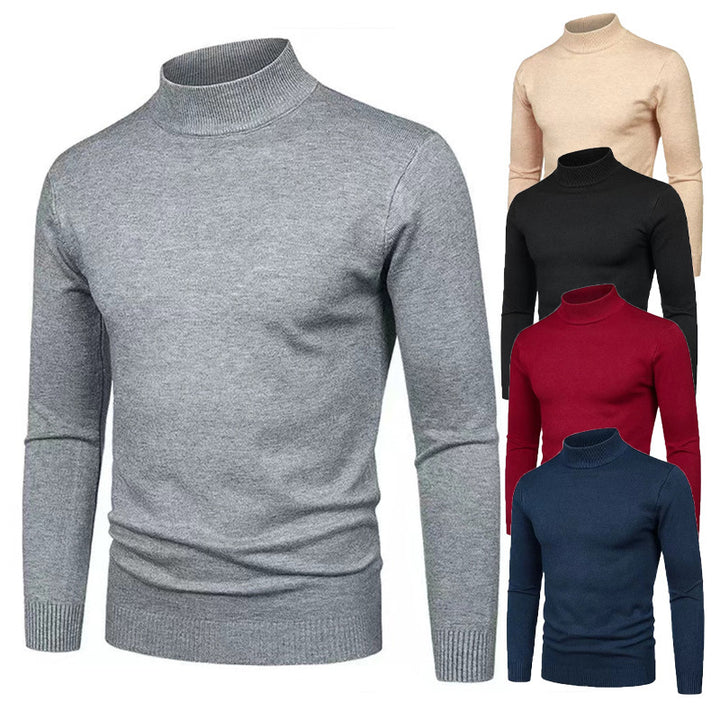 Herren Rollkragenpullover aus hochwertigem Strickmaterial mit feiner Textur Drune