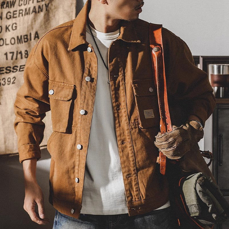 Herren Modische Utility-Jacke Drune
