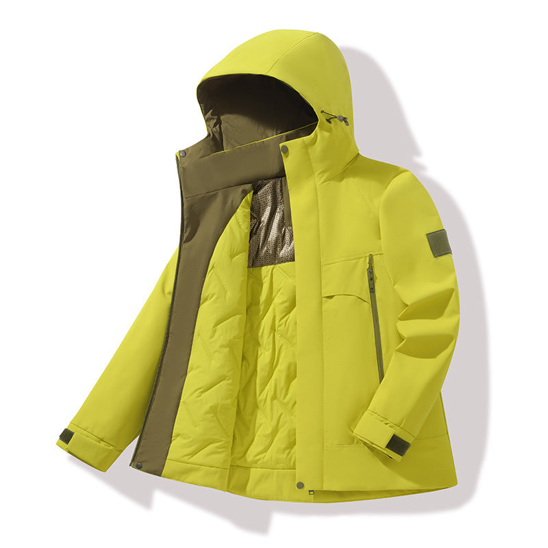 Unisex Isolierte Softshell-Parka mit abnehmbarer Kapuze und Thermofutter Drune