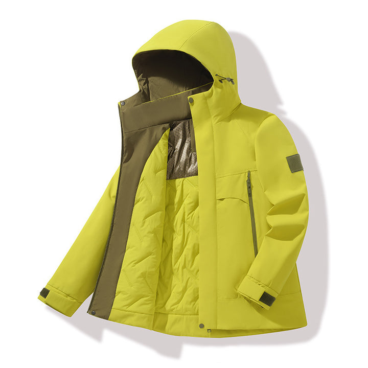 Unisex Isolierte Softshell-Parka mit abnehmbarer Kapuze und Thermofutter Drune