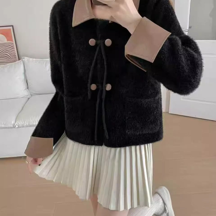 Damen Moderne Kuschelige Strickjacke Drune