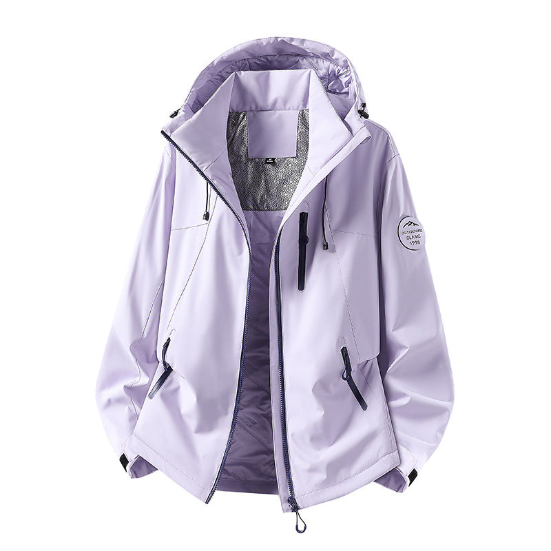 Herren Wasserabweisende Softshelljacke mit Kapuze und Reißverschlusstaschen Drune