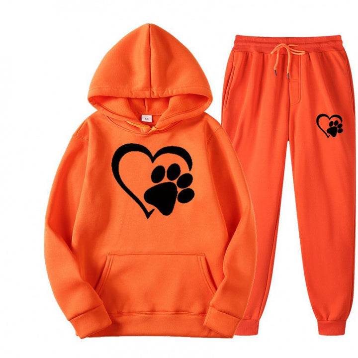 Damen Kuscheliger Hoodie und Jogginghose Set Drune