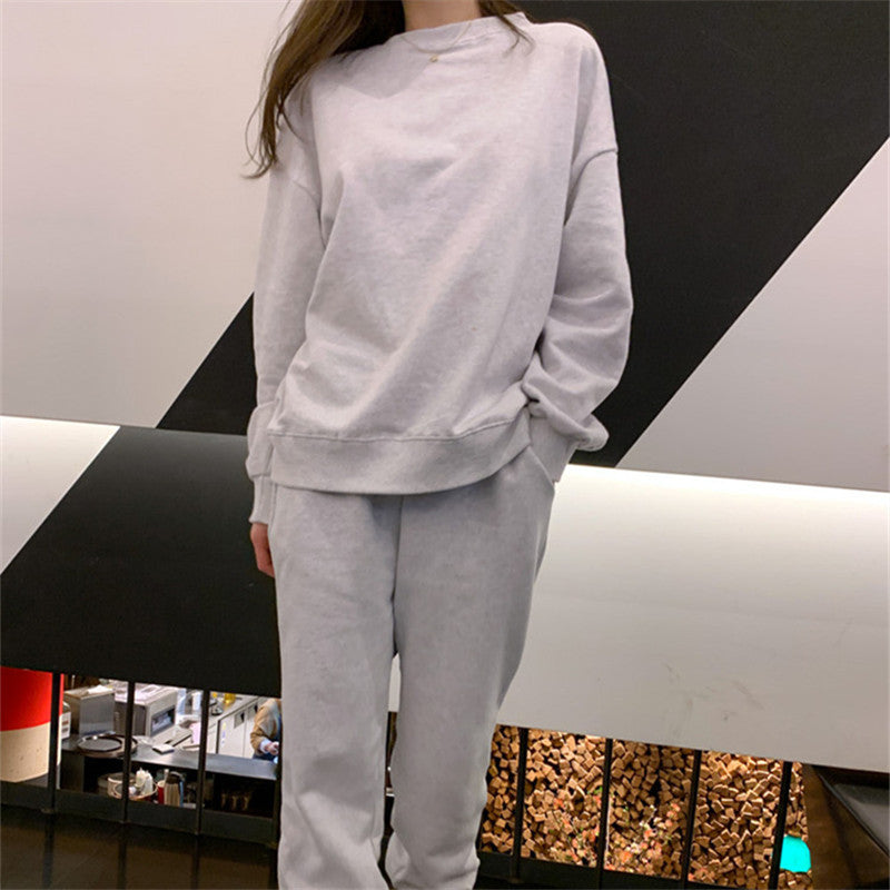Damen lässiges Sportanzug-Set mit trendy Hoodie und komfortablen Jogginghose Drune