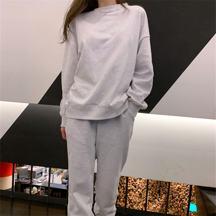 Damen lässiges Sportanzug-Set mit trendy Hoodie und komfortablen Jogginghose Drune