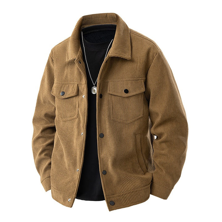 Herren Modische Cordjacke mit Taschen Drune